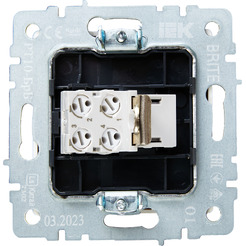 Розетка телефонная IEK Brite BR-T10-K01