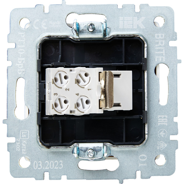 Розетка телефонная IEK Brite BR-T10-K01