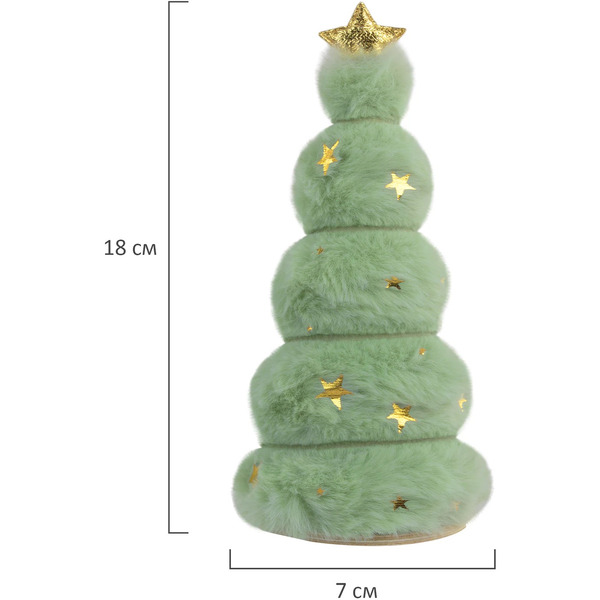 Украшение новогоднее интерьерное ЗОЛОТАЯ СКАЗКА Пушистая елочка 592565