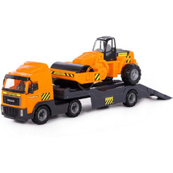 Автомобиль-трейлер + дорожный каток Полесье 9630