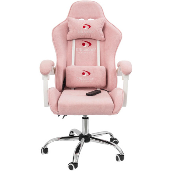 Вибромассажное кресло Calviano ASTI ULTIMATO (pink fabric)