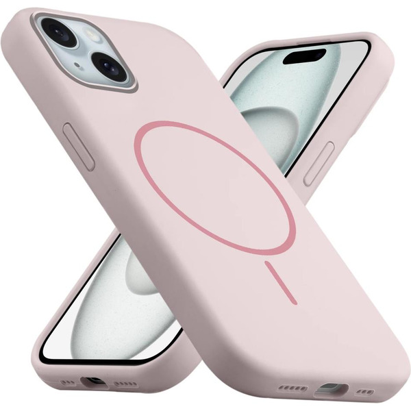 Бампер Bingo Silicone Magnetic для APPLE iPhone 15 Пудровый