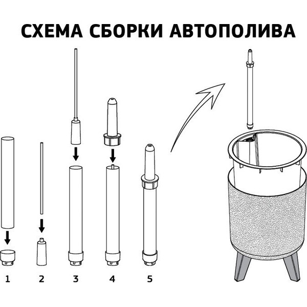 Кашпо Idea Флориан с автополивом М3157 (графитовый)