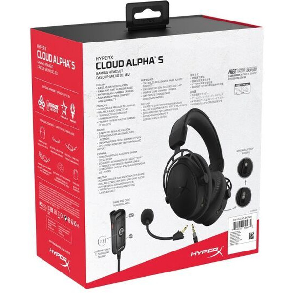 Наушники HyperX Cloud Alpha S (HX-HSCAS-BK/WW/4P5L2AA)