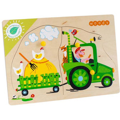 Пазл Woody Тракторист 02109