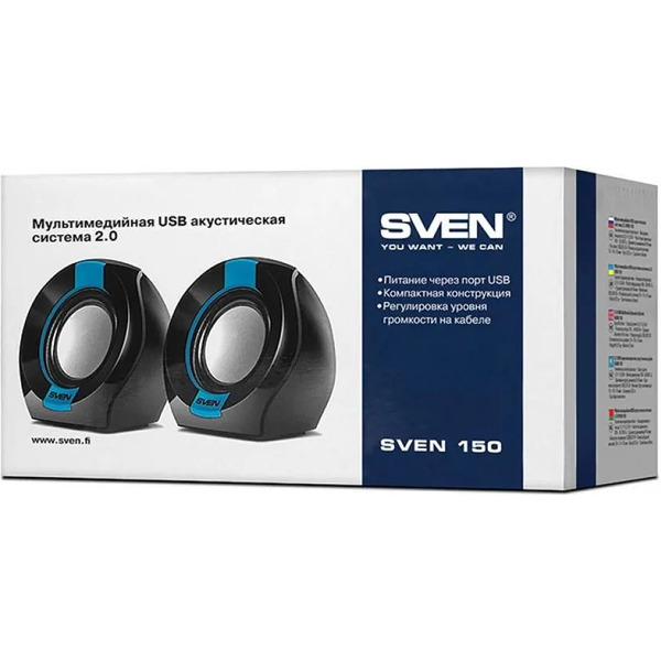 Акустическая система SVEN 150 Black-Blue