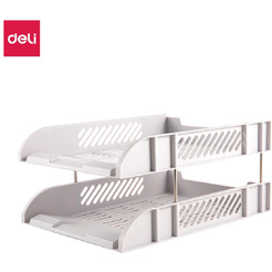 Лоток для бумаг горизонтальный DELI 9216GRAY