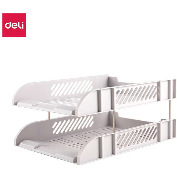 Лоток для бумаг горизонтальный DELI 9216GRAY