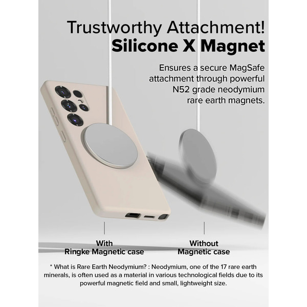 Чехол Ringke SILICONE MAGNETIC для Galaxy S25 Ultra STONE