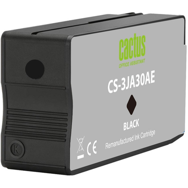 Картридж струйный Cactus CS-3JA30AE 963XL черный пигментный (58мл) для HP OfficeJet Pro 9010/9010e/9012/9014/9015/9016/9019