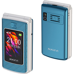 Кнопочный телефон Maxvi E28 (голубой)