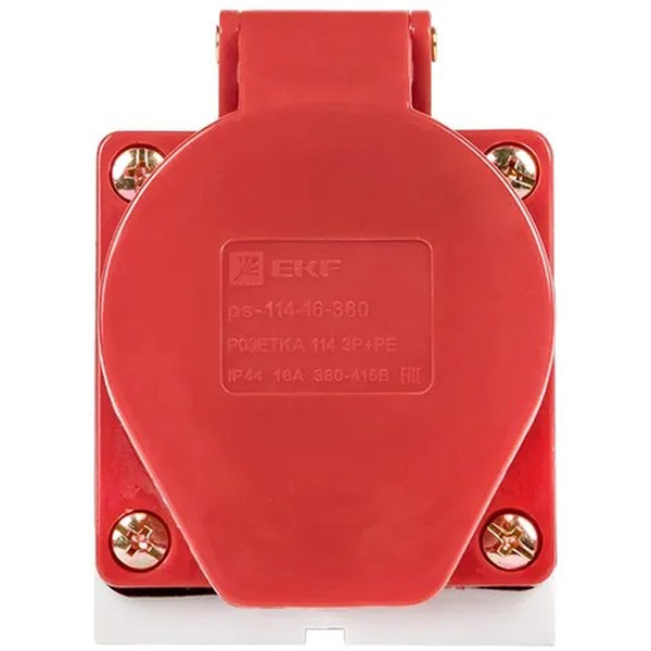 Розетка стационарная наружная EKF 114 3Р+РЕ 16А 380В IP44 PROxima