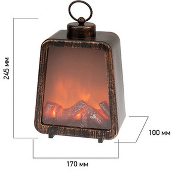 Светодиодный камин NEON-NIGHT Лофт с эффектом живого огня 511-034