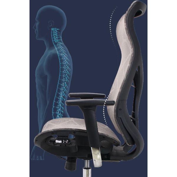 Кресло компьютерное EVOLUTION FISHBONES PRO Grey