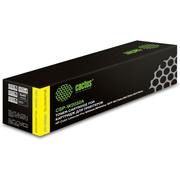 Картридж лазерный Cactus CSP-W2032A 415A желтый (2100стр.) для HP LJ M454/MFP M479