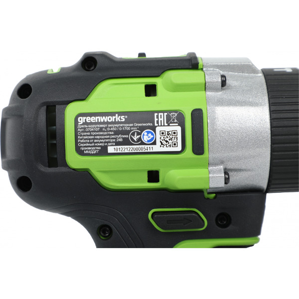 Ударная дрель-шуруповерт Greenworks GD24DD60K2 3704107UA
