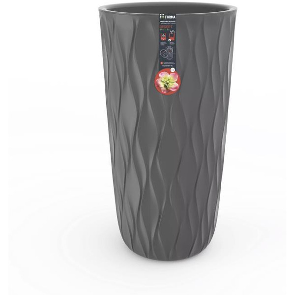 Горшок для цветов с дренажной вставкой Полимербыт Desert 21л 4386805