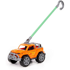 Игрушка-каталка Полесье Легионер с ручкой 63936 (оранжевый)