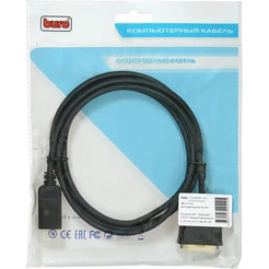 Кабель Buro 1.1v DisplayPort (m)/DVI-D (Dual Link) (2м, черный)