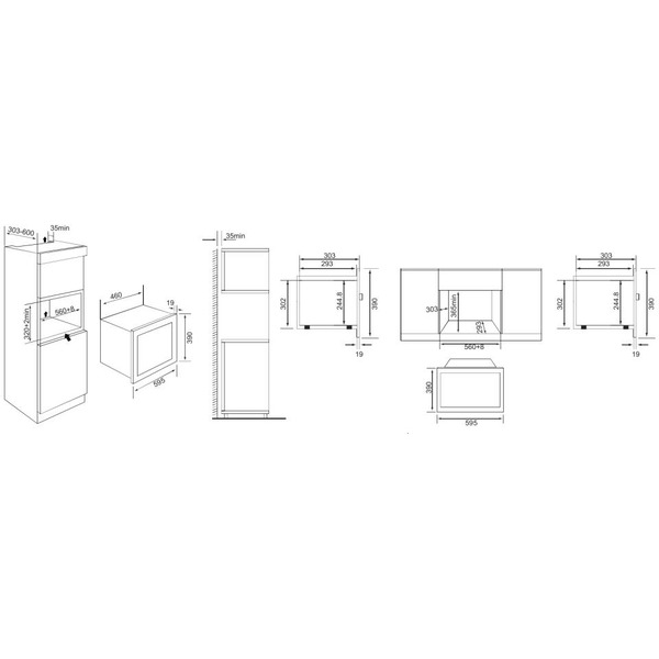 Встраиваемая микроволновая печь WEISSGAUFF HMT-206 B
