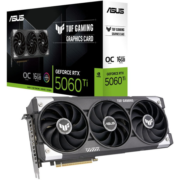 Видеокарта Asus TUF Gaming GeForce RTX 5060 Ti 16GB GDDR7 OC Edition TUF-RTX5060TI-O16G-GAMING