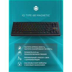 Клавиатура IO by Red Square Type 68 Magnetic g3ms Magnetite Ice io262 (черный)