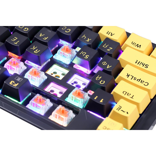 Игровая механическая клавиатура REDRAGON Elf RU (71664) фиолетовый-желтый