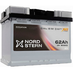 Автомобильный аккумулятор NORD STERN NS620S Evolution R+ (62 Ah)