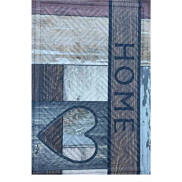 Коврик грязезащитный Multy Home Rambo-Lima 43x63 SH50001585 (разноцветный с надписью и узором сердца)