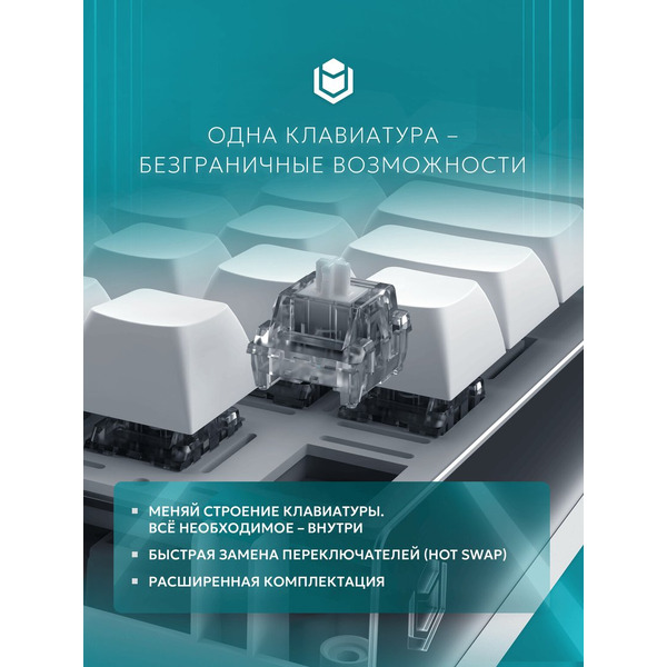 Клавиатура IO by Red Square Type 84 Magnetic g3ms Magnetite Ice io291 (белый)