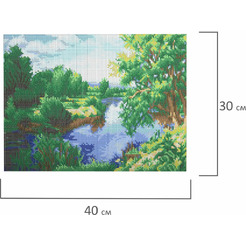 Картина стразами (алмазная мозаика) ОСТРОВ СОКРОВИЩ «На берегу реки» 662407