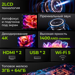Проектор Cactus CS-PRH.01B.WUXGA-A