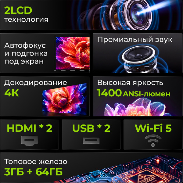 Проектор Cactus CS-PRH.01B.WUXGA-A