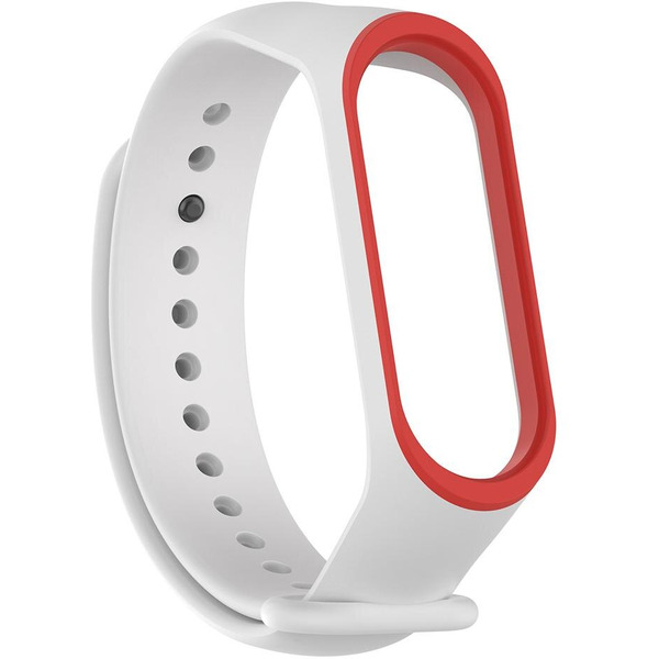 Ремешок Bingo Double для Xiaomi Mi Band 3/4 Белый с красным
