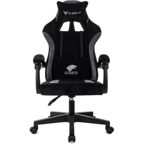 Кресло игровое Knight Wolf черный/серый