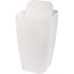 Мусорное ведро Альтернатива Вязаное плетение М7487 10 л (белый)