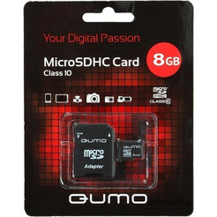 Карта памяти QUMO microSDHC (Class 10) 8GB (QM8GMICSDHC10)