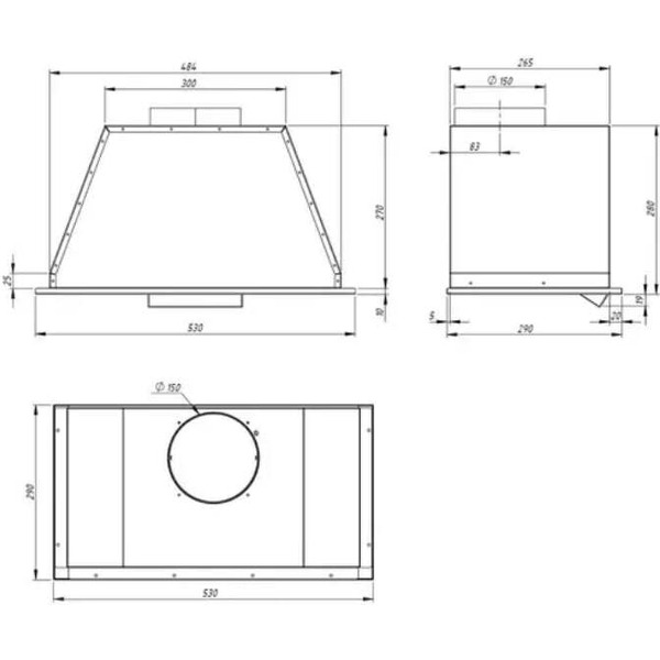 Вытяжка Akpo Neva 60 wk-10 (черный)