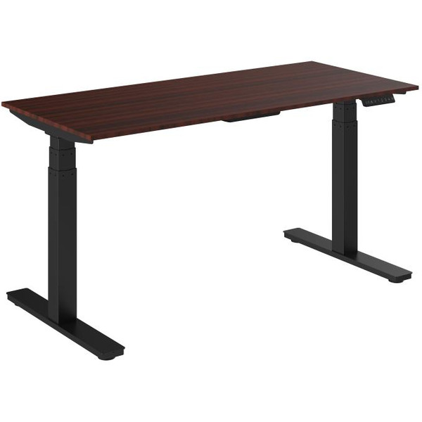 Стол для работы стоя WellDesk Flagman с электроприводом 28мм (дуб стирлинг, черный)