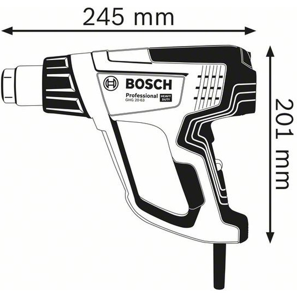 Строительный фен Bosch Professional GHG 20-63 (06012A6201)