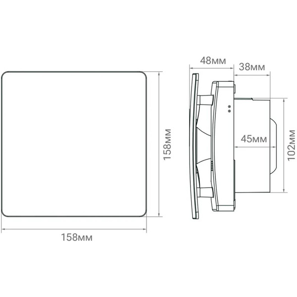 Осевой вентилятор Sparkvent MZ-100 SW MZ04-W