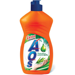 Средство для мытья посуды жидкое AOS Бальзам Алоэ Вера 450г