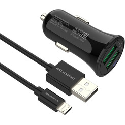 Автомобильное зарядное устройство с кабелем ATOMIC C240М