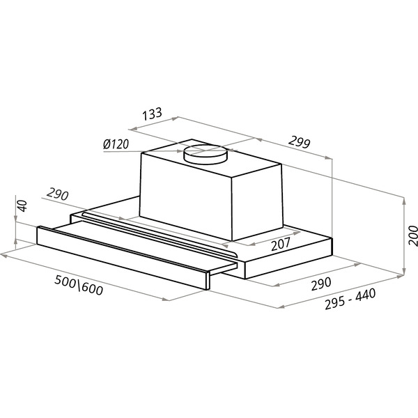 Вытяжка CIARKO Turbo sensor 60 GBK
