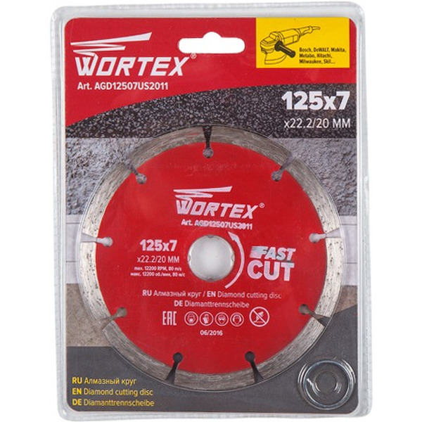 Круг алмазный WORTEX AGD12507US2011