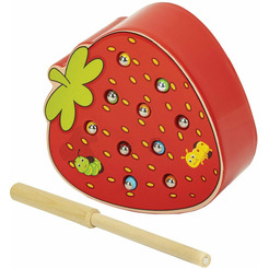 Развивающая игра BRAUBERG KIDS магнитная рыбалка "Червяки в клубнике" 665245