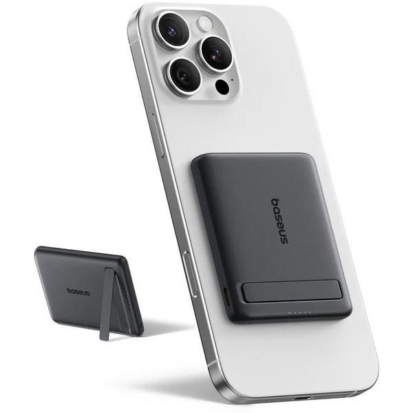 Внешний аккумулятор Baseus PicoGo AM31 Mini Magnetic Power Bank with Stand 20W 5000mAh (черный)