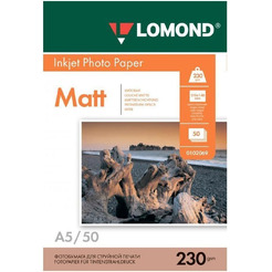 Фотобумага Lomond Матовая А5 230 г/кв.м. 50 листов (0102069)