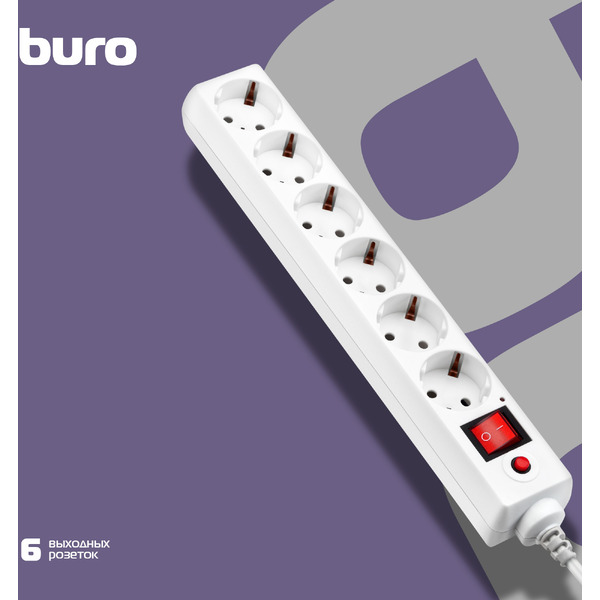 Сетевой фильтр Buro 600SH-16-5-W