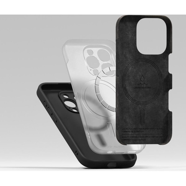 Чехол RINGKE SILICONE MAGNETIC MAGSAFE для IPHONE 16 PRO MAX BLACK